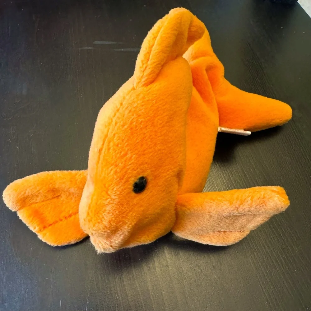Vintage 1994 Goldie Ty Beanie Babies goldfish (style 4023) PVC retired plush